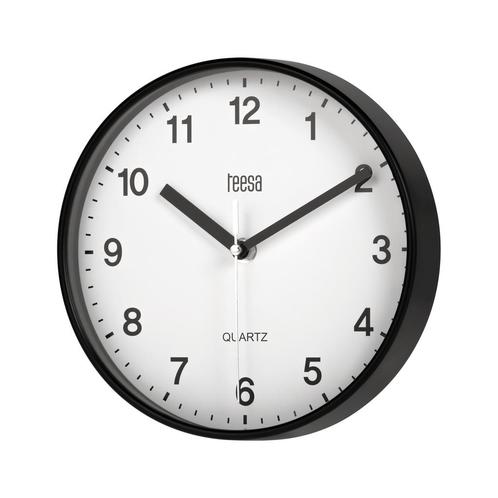Teesa TSA0038B Wandklok 20 cm zwart, Kinderen en Baby's, Speelgoed | Buiten | Los speelgoed, Ophalen of Verzenden