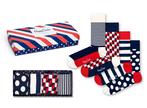 4 Paar Happy Socks Stripe Giftbox-36-40, Kleding | Heren, Sokken en Kousen, Nieuw, Verzenden