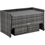 2-in-1 rotan loungeset Monopoli, bank en zitgroep - grijs, Verzenden, Nieuw