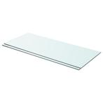 vidaXL Schappen 2 st 70x30 cm glas transparant, Huis en Inrichting, Woonaccessoires | Wandplanken en Boekenplanken, Verzenden