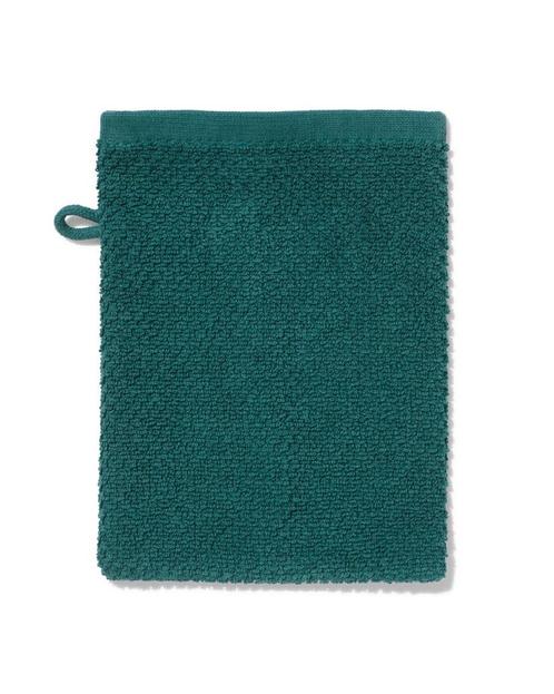 HEMA Tweedekans washand 16x21cm recycled katoen donkergroen, Huis en Inrichting, Badkamer | Badtextiel en Accessoires, Nieuw, Verzenden