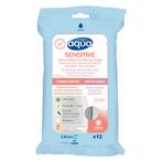 Aqua® Sensitive vochtige washandjes - 12 stuks, Verzenden