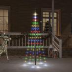 vidaXL Vlaggenmast kerstboom 108 LEDs meerkleurig 180 cm, Diversen, Kerst, Verzenden, Nieuw