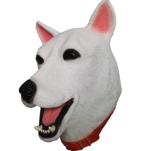 Hondenmasker (Zwitserse witte herdershond), Hobby en Vrije tijd, Feestartikelen, Nieuw, Verzenden