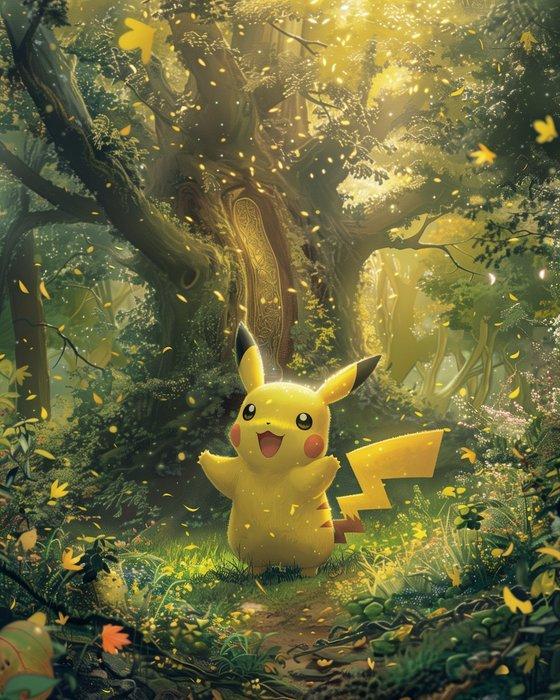 Shayer - Pikachu: Guardian of the Forest - XL -60x80cm, Spelcomputers en Games, Spelcomputers | Overige Accessoires