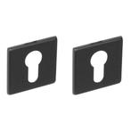 Intersteel cilinderrozetten verdekt 50x50x5mm structuur, Ophalen of Verzenden, Nieuw