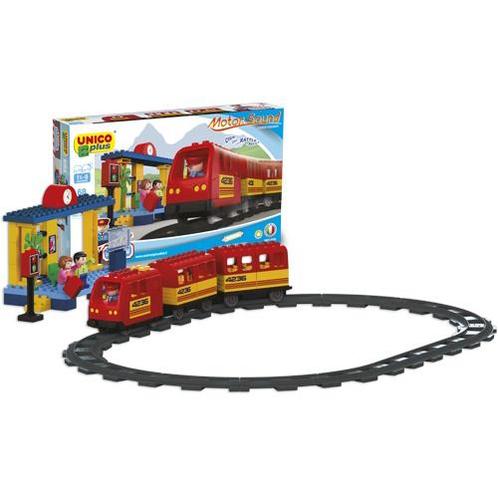 Unico Plus Elektrische Trein met geluid - 68 delig, Kinderen en Baby's, Speelgoed | Duplo en Lego, Nieuw, Verzenden