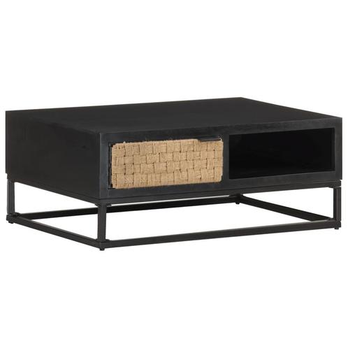 vidaXL Salontafel 90x60x35 cm massief mangohout, Huis en Inrichting, Tafels | Salontafels, 50 tot 100 cm, Nieuw, Overige houtsoorten