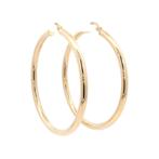 Gouden gladde ooringen 14 karaat, Sieraden, Tassen en Uiterlijk, Oorbellen, Verzenden, Zo goed als nieuw, Goud, Goud