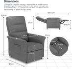 Fauteuil met armleuning - Relaxfauteuil - Relaxstoel - Elekt, Verzenden, Nieuw