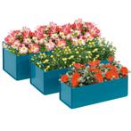 TRUUSK Set Van 3 Kleurrijke Plantenbakken Weerbestendig 2 Ha, Tuin en Terras, Bloembakken en Plantenbakken, Verzenden, Nieuw