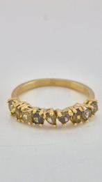 Ring - 14 karaat Geel goud - 1.01ct. tw. Gemengde kleuren, Nieuw