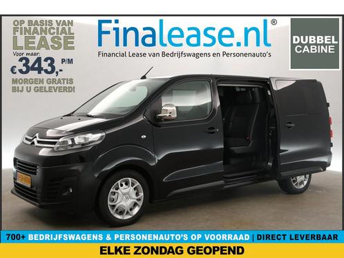 Citroën Jumpy 2.0 HDI L3H1 DC 5 Pers 150PK Airco Cam €343pm, Auto's, Bestelauto's, Lease, Handgeschakeld, Diesel, Citroën, Zwart
