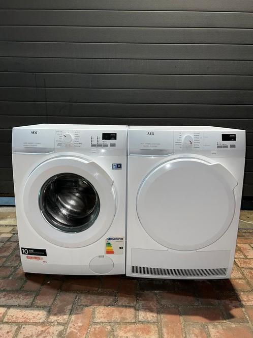 Prachtige AEG 8KG Wasmachine AEG 8KG Warmtepompdroger!, Witgoed en Apparatuur, Wasmachines, Minder dan 85 cm, 1200 tot 1600 toeren