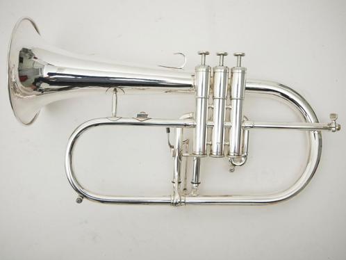 Bugel Kanstul Model CCF-925 verzilverd met trigger, Muziek en Instrumenten, Blaasinstrumenten | Trompetten, Overige typen, Zo goed als nieuw
