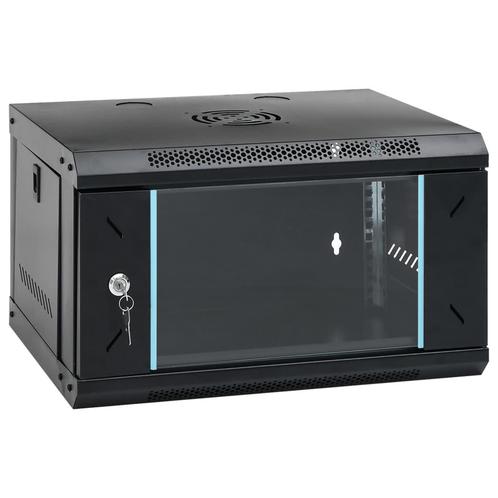 vidaXL Netwerkkast wandgemonteerd 6U 19 IP20 53x40x30 cm, Computers en Software, Overige Computers en Software, Nieuw, Verzenden
