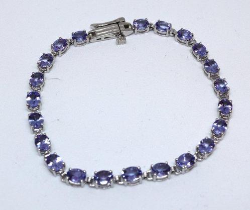 Zonder Minimumprijs - Armband Zilver - 5.50ct. tw. Tanzaniet, Sieraden, Tassen en Uiterlijk, Armbanden