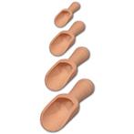 4 montessori houten schepjes voor sensorisch spel, Nieuw
