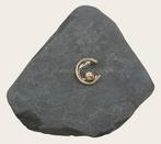 As broche Maan metaal design verbronsd, Verzenden, Nieuw