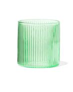 HEMA Glas voor geurkaars XS ribbel groen, Huis en Inrichting, Woonaccessoires | Kandelaars en Kaarsen, Verzenden, Nieuw, Groen