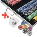 Pokerset met 1000 laser chips aluminium (Poker artikelen), Verzamelen, Speelkaarten, Jokers en Kwartetten, Nieuw, Verzenden