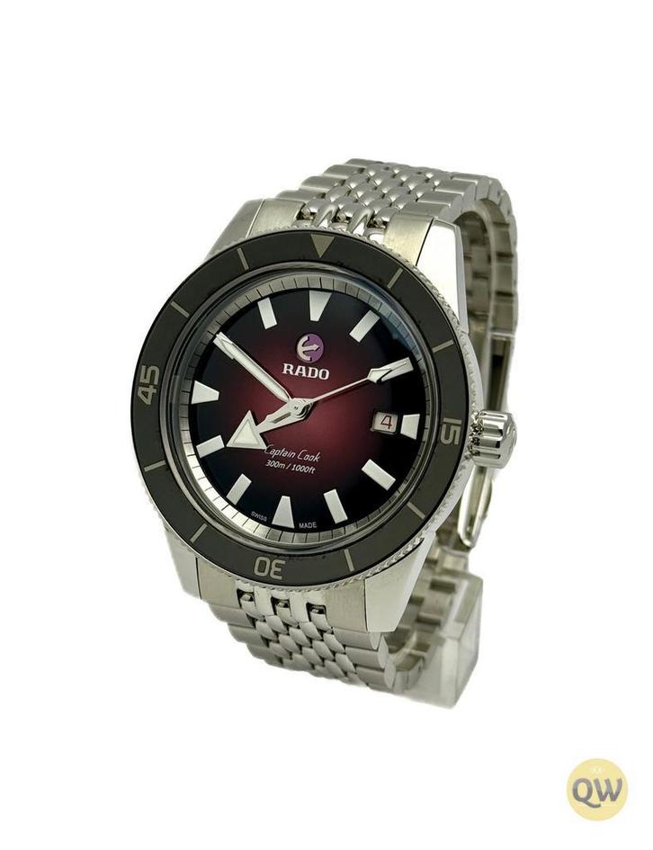 Rado Captain Cook 42 Automatic Red Dial, Sieraden, Tassen en Uiterlijk, Horloges | Heren, Polshorloge, Zo goed als nieuw, Ophalen of Verzenden