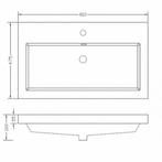 Badkamermeubel Luna 80X47 Met Wastafel Houtnerf Grijs (2, Ophalen of Verzenden, Nieuw
