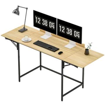 TRUUSK Opklapbare Computertafel - 2 Uitschuifbare Platen - V beschikbaar voor biedingen