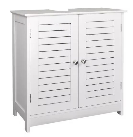 Smalle Witte Badkamerkast 60x30x58 cm – Praktische Onderkast, Huis en Inrichting, Badkamer | Badkamermeubels, Nieuw, Verzenden