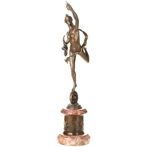 Figuur - Mythologische Bronzefigur der Göttin Fortuna 47,5, Antiek en Kunst, Antiek | Keramiek en Aardewerk