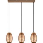 LED Hanglamp - Trion Dabi - E27 Fitting - 3-lichts - Coffee, Ophalen of Verzenden, Nieuw, Metaal