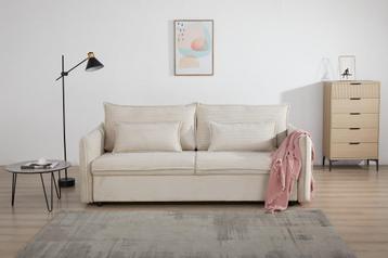 Design slaapbank APARTMENT 215cm beige corduroy 3-zits bank beschikbaar voor biedingen
