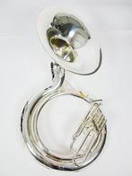 Sousafoon Jupiter JSH-594-2 Verzilverd in koffer, Muziek en Instrumenten, Blaasinstrumenten | Tuba's, Gebruikt, Met koffer of draagtas