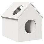 vidaXL Kattenhuis 41x50x50 cm massief grenenhout wit, Dieren en Toebehoren, Katten-accessoires, Verzenden, Nieuw