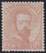 Spanje 1872 - Amadeo I. 40 centimos, licht kastanjebruin. -, Gestempeld