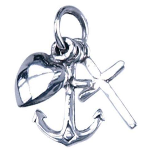 Zilveren Hoop, Geloof en Liefde - los - hanger, Sieraden, Tassen en Uiterlijk, Kettinghangers, Verzenden
