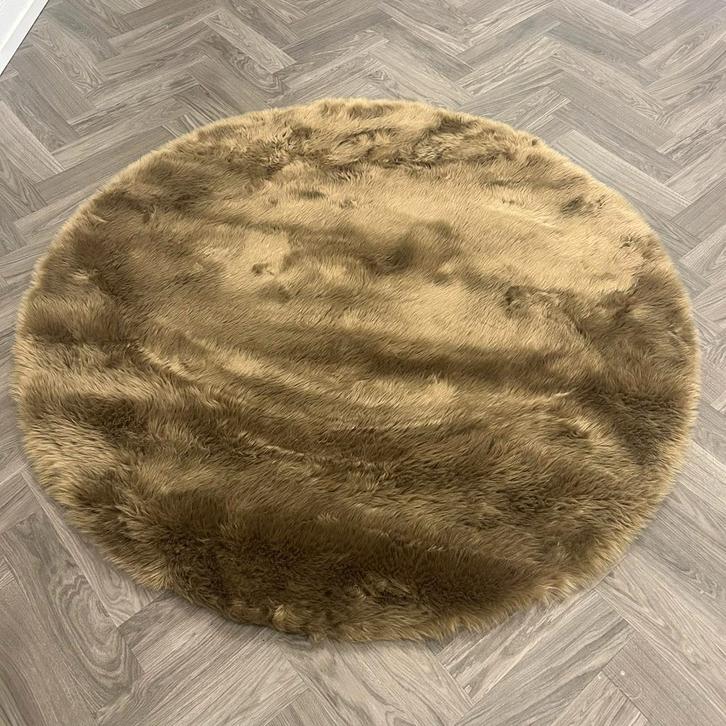 Brinker Fluffy Jaguar Brown - 180x180cm, Huis en Inrichting, Stoffering | Tapijten en Kleden, Zo goed als nieuw, Ophalen of Verzenden