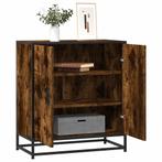 vidaXL Dressoir 68x35x76 cm bewerkt hout en metaal gerookt, Huis en Inrichting, Kasten | Dressoirs, Verzenden, Nieuw, Overige houtsoorten