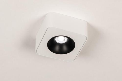 Rietveld Spots - Wit, Zwart - Metaal, Aluminium, Huis en Inrichting, Lampen | Hanglampen, Verzenden