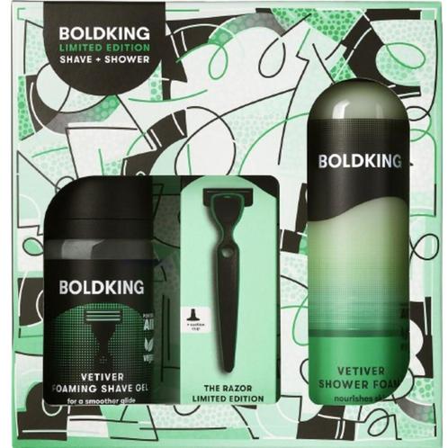 Boldking Geschenkset Shave & Shower Vetiver 3 stuks, Sieraden, Tassen en Uiterlijk, Uiterlijk | Parfum, Nieuw, Verzenden