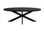 Ovale Eettafel Kala Spider – Zwart Mangohout | 180 cm, Ophalen, Nieuw