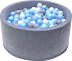 Ballenbak grijs 90x40 cm met 200 ballen Ø 7 cm - stevig b.., Ophalen of Verzenden, Nieuw