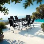 Aluminium tuinstoelen inklapbaar - antraciet / zwart, Set va, Verzenden, Nieuw