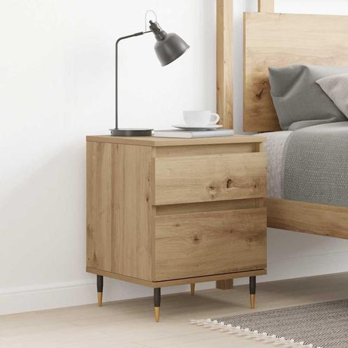 vidaXL Nachtkastje 40x35x50 cm bewerkt hout artisanaal, Huis en Inrichting, Slaapkamer | Nachtkastjes, Nieuw, Hout, Verzenden