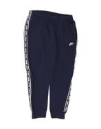 NIKE Mens Graphic Tracksuit Trousers Joggers Large  Navy, Verzenden, Nieuw