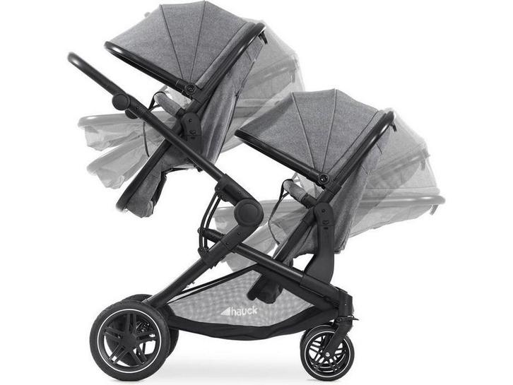 Hauck Atlantic Twin - Tweeling kinderwagen - Compact, Kinderen en Baby's, Kinderwagens en Combinaties, Zo goed als nieuw, Verzenden