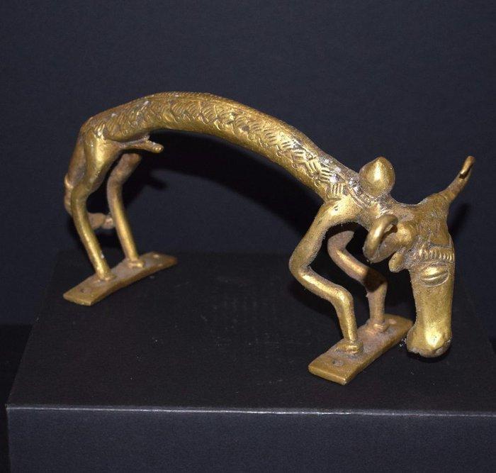 Deurklink - 1940-1950 - 18 cm bronzen deurklink, Antiek en Kunst, Curiosa en Brocante