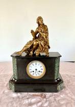 Pendule - Glas, Marmer, Zinklegering - 1850-1900 - Klok met