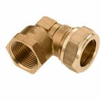 BONFIX messing knelkoppeling knie 12 x 3/8 binnendraad, Ophalen of Verzenden, Nieuw