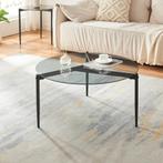 Salontafel Ulökantaa Ø80x40 cm grijs [en.casa], Huis en Inrichting, Tafels | Salontafels, Verzenden, Nieuw